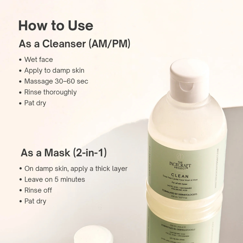 Clean - Soap free gentle face cleanser cum mask - image 7