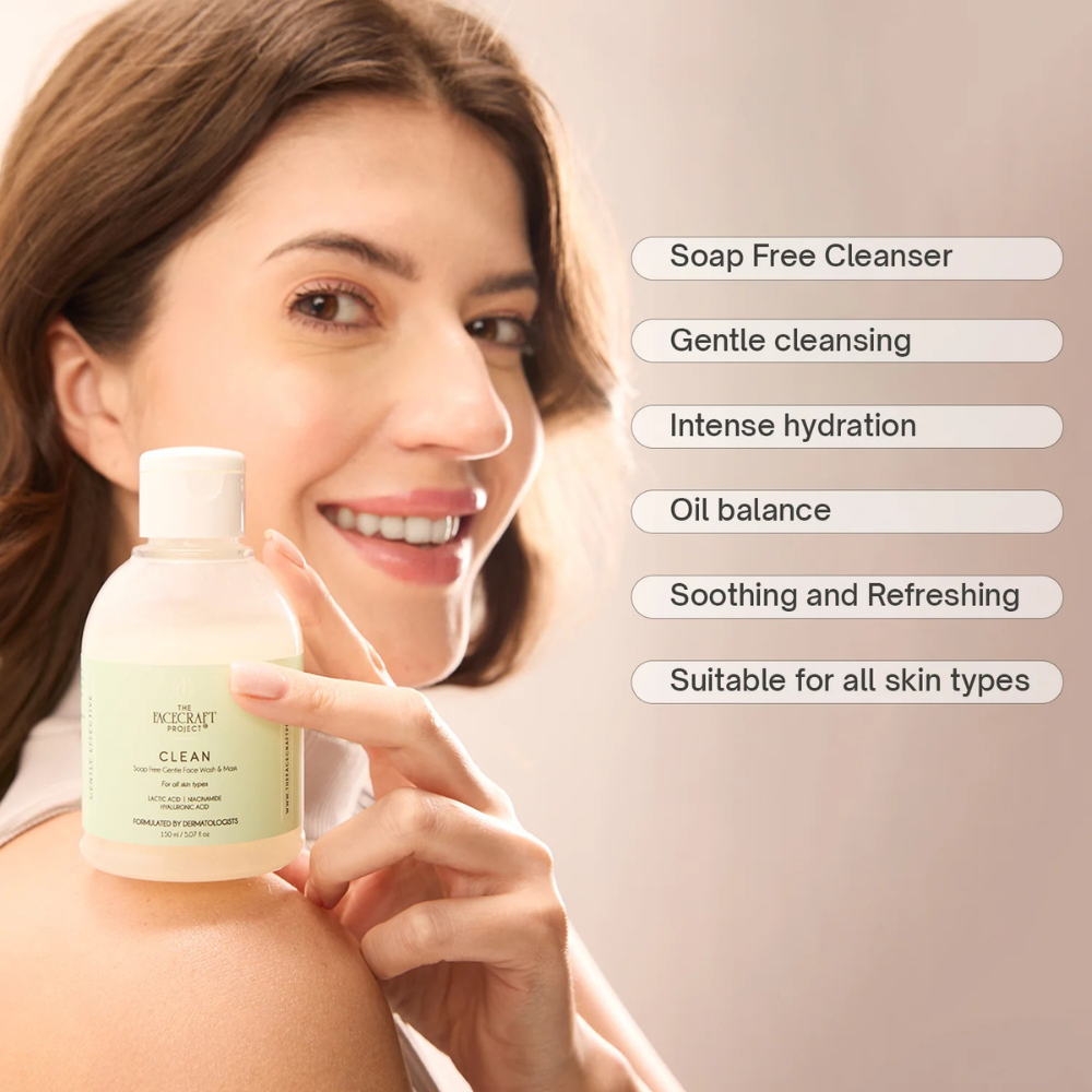 Clean - Soap free gentle face cleanser cum mask - image 8